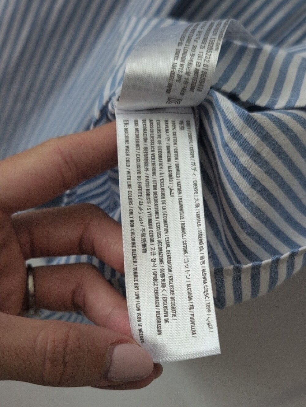 Abercrombie & Fitch Blue and White Striped Button-Front Shirt Dress - Picture 3 of 6